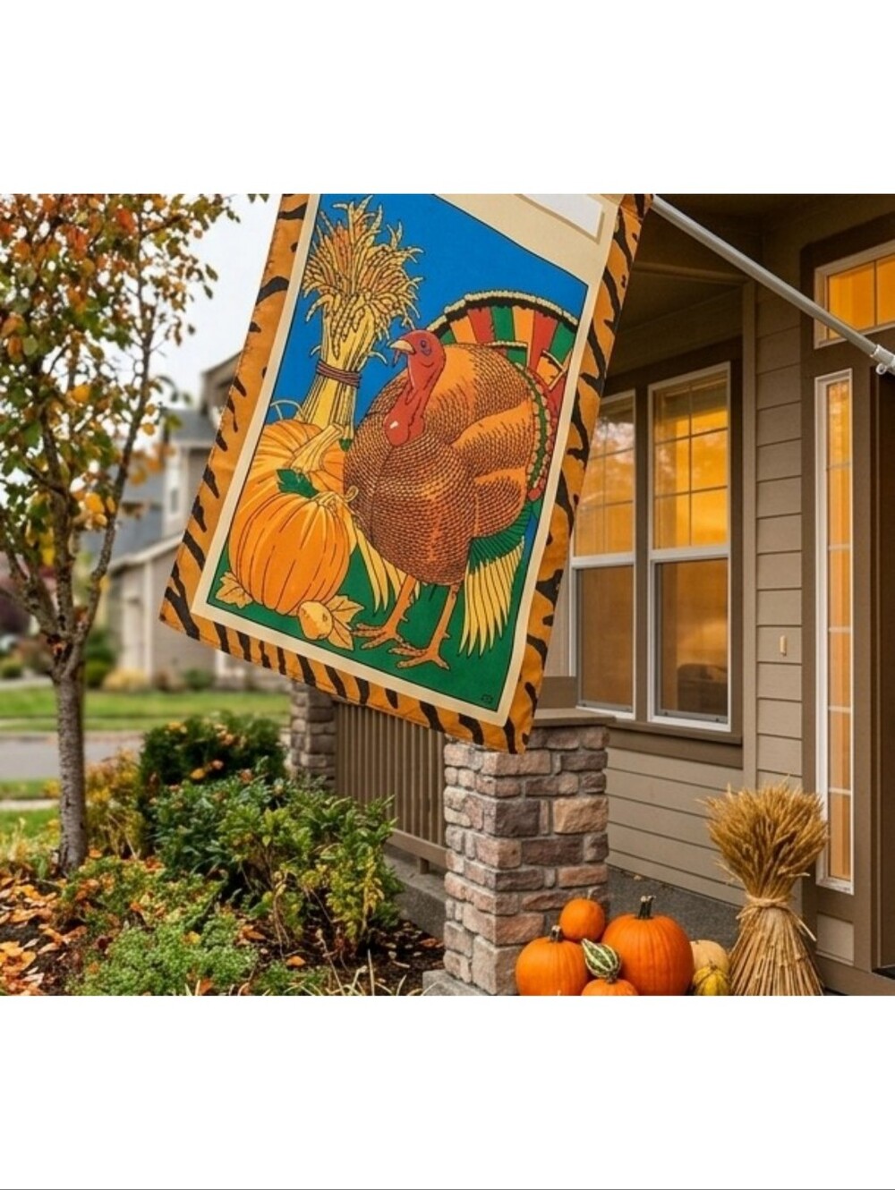 Meadow Creek Turkey Decorative Flag Indoor/Outdoor 28" x 40"
